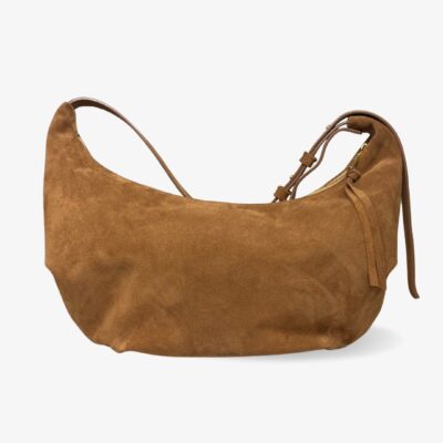 Średnia zamszowa torba typu hobo